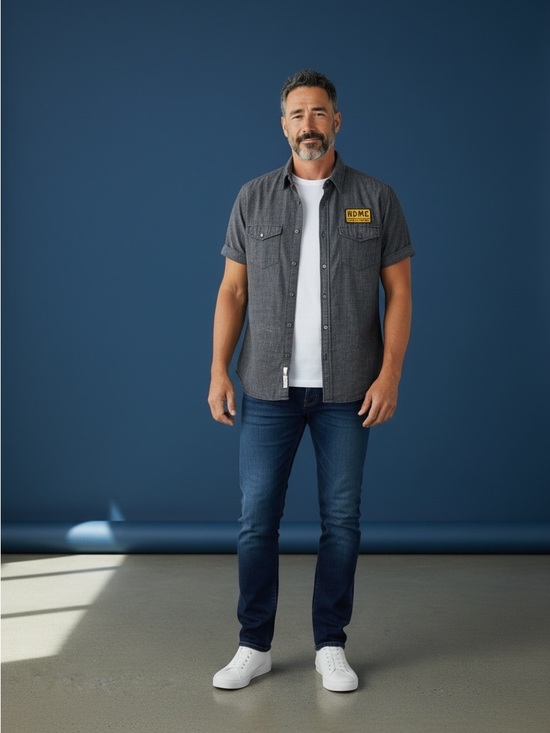 Harley-Davidson Other - Harley-Davidson HDMC "Loud & Proud" Gray Chambray Button Up | Men’s med